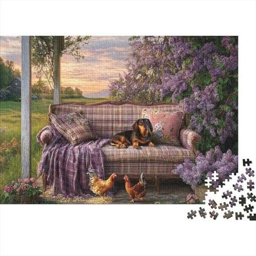Hund, entzückender Hund, Lernspiel, Herausforderung, Spielzeug, Geschenke, Puzzles für Erwachsene und Kinder ab 14 Jahren, 500 Teile (52 x 38 cm) von CKMSMCS