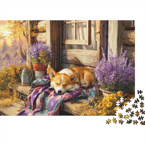 Hund, entzückender Hund, Lernspiel, Herausforderung, Spielzeug, Geschenke, Puzzles für Erwachsene und Kinder ab 14 Jahren, 500 Teile (52 x 38 cm) von CKMSMCS
