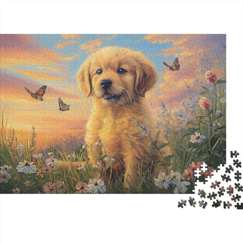 Hund, entzückender Hund, Lernspiel, Herausforderung, Spielzeug, Geschenke, Puzzles für Erwachsene und Kinder ab 14 Jahren, 500 Teile (52 x 38 cm) von CKMSMCS