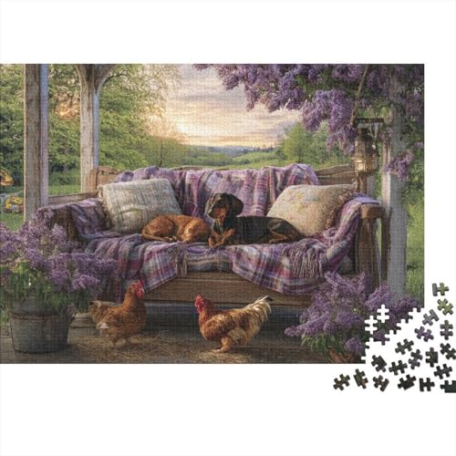 Hund, entzückender Hund, einzigartiges und luxuriöses Design, geeignet als Geschenk, Familienspiel und Heimdekoration, 1000 Stück (75 x 50 cm) von CKMSMCS