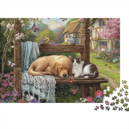 Hund, entzückender Hund, einzigartiges und luxuriöses Design, geeignet als Geschenk, Familienspiel und Heimdekoration, 300 Stück (40 x 28 cm) von CKMSMCS