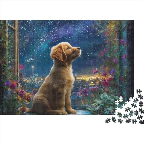 Hund, entzückender Hund, lustiges Lernspiel, geeignet für die ganze Familie, hoher Schwierigkeitsgrad, Aber Nicht langweilig, 1000 Teile (75 x 50 cm) von CKMSMCS