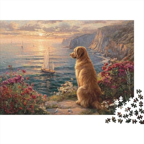 Hund, entzückender Hund, süß und lustig, schwer bis schwierig, klassisches Puzzlespiel, wunderschön dekorierte Puzzles, 500 Teile (52 x 38 cm) von CKMSMCS