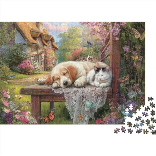 Hund, entzückendes Hunde-Lernpuzzlespiel, geeignet für Familienunterhaltung, sehr interessant und schwierig, 1000 Teile (75 x 50 cm) von CKMSMCS