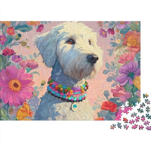 Hund, entzückendes Hunde-Lernpuzzlespiel für Erwachsene ab 12 Jahren, geeignet für Familienunterhaltung, 1000 Teile (75 x 50 cm) von CKMSMCS