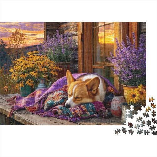 Hund, entzückendes Hunde-Lernpuzzlespiel für Erwachsene ab 12 Jahren, geeignet für Familienunterhaltung, 1000 Teile (75 x 50 cm) von CKMSMCS