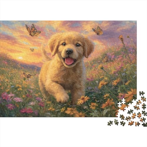 Hund, entzückendes Hunde-Lernpuzzlespiel für Erwachsene ab 12 Jahren, geeignet für Familienunterhaltung, 1000 Teile (75 x 50 cm) von CKMSMCS
