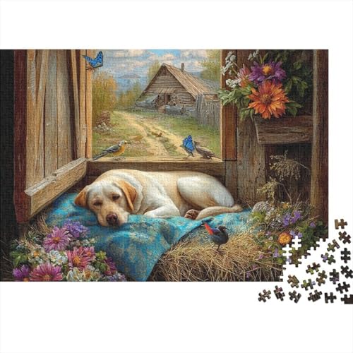 Hund, entzückendes Hunde-Lernpuzzlespiel für Erwachsene ab 12 Jahren, geeignet für Familienunterhaltung, 300 Teile (40 x 28 cm) von CKMSMCS