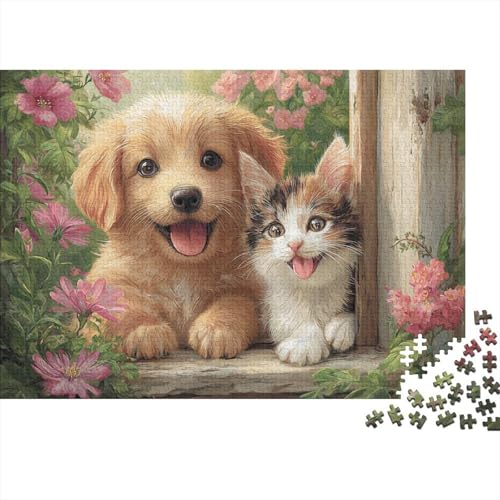 Hund, entzückendes Hunde-Lernpuzzlespiel für Erwachsene ab 12 Jahren, geeignet für Familienunterhaltung, 300 Teile (40 x 28 cm) von CKMSMCS