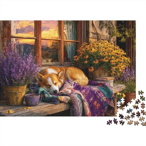 Hund, entzückendes Hunde-Lernpuzzlespiel für Erwachsene ab 12 Jahren, geeignet für Familienunterhaltung, 300 Teile (40 x 28 cm) von CKMSMCS