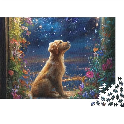 Hund, entzückendes Hunde-Lernpuzzlespiel für Erwachsene ab 12 Jahren, geeignet für Familienunterhaltung, 300 Teile (40 x 28 cm) von CKMSMCS