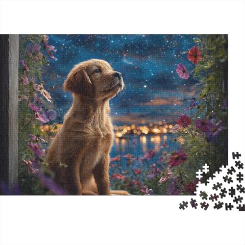 Hund, entzückendes Hunde-Lernpuzzlespiel für Erwachsene ab 12 Jahren, geeignet für Familienunterhaltung, 500 Teile (52 x 38 cm) von CKMSMCS