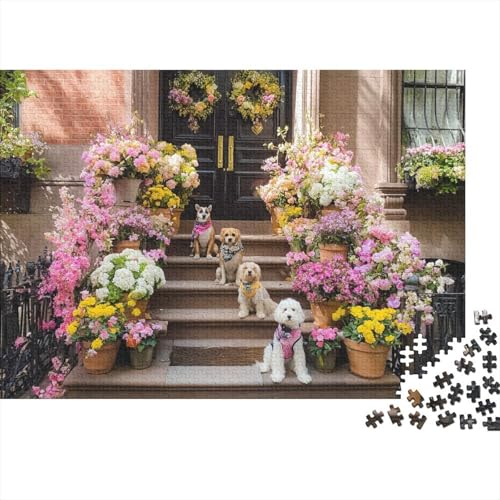 Hund, entzückendes Hunde-Lernpuzzlespiel für Erwachsene ab 12 Jahren, geeignet für Familienunterhaltung, 500 Teile (52 x 38 cm) von CKMSMCS