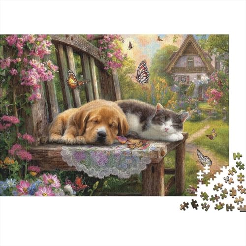 Hund, entzückendes Hunde-Lernpuzzlespiel für Erwachsene ab 12 Jahren, geeignet für Familienunterhaltung, 500 Teile (52 x 38 cm) von CKMSMCS