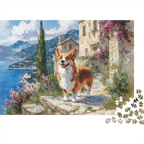 Hund, entzückendes Hunde-Lernpuzzlespiel für Erwachsene ab 12 Jahren, geeignet für Familienunterhaltung, 500 Teile (52 x 38 cm) von CKMSMCS