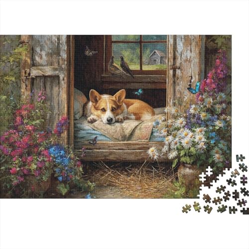Hund, entzückendes Hunde-Lernpuzzlespiel für Erwachsene ab 12 Jahren, geeignet für Familienunterhaltung, 500 Teile (52 x 38 cm) von CKMSMCS