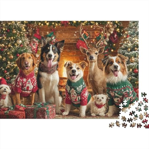 Hund, entzückendes Hunde-Lernpuzzlespiel für Erwachsene ab 12 Jahren, geeignet für Familienunterhaltung, 500 Teile (52 x 38 cm) von CKMSMCS