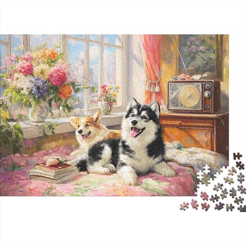 Hund, entzückendes Hunde-Lernspiel, geeignet für Kinder ab 10 Jahren und Erwachsene, interessant und herausfordernd, 1000 Teile (75 x 50 cm) von CKMSMCS
