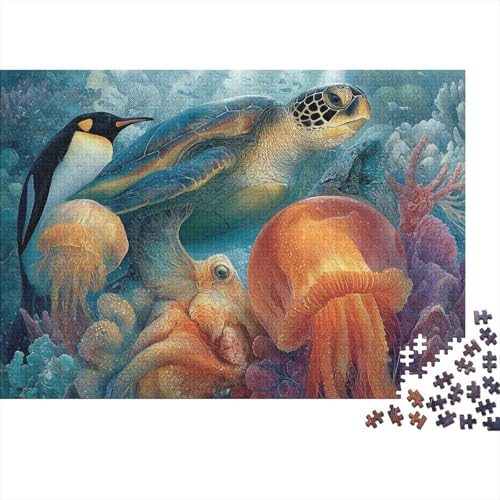 Lernpuzzlespiel „Marine Life Underwater World“ für Erwachsene ab 12 Jahren, geeignet für Familienunterhaltung, 1000 Teile (75 x 50 cm) von CKMSMCS