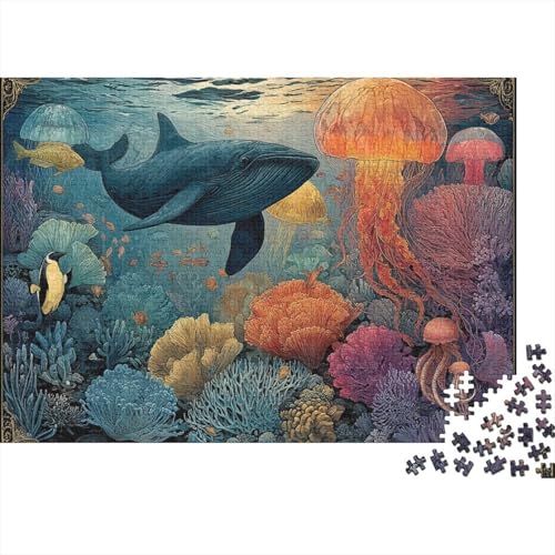 Lernpuzzlespiel „Marine Life Underwater World“ für Erwachsene ab 12 Jahren, geeignet für Familienunterhaltung, 1000 Teile (75 x 50 cm) von CKMSMCS