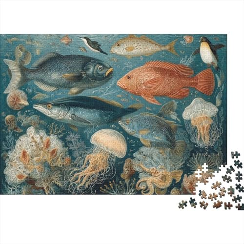 Lernpuzzlespiel „Marine Life Underwater World“ für Erwachsene ab 12 Jahren, geeignet für Familienunterhaltung, 300 Teile (40 x 28 cm) von CKMSMCS