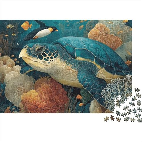 Lernpuzzlespiel „Meeresleben, Unterwasserwelt“, geeignet für Familienunterhaltung, sehr interessant und schwierig, 1000 Teile (75 x 50 cm) von CKMSMCS