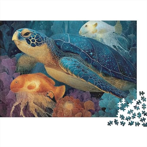 Lernpuzzlespiel „Meeresleben, Unterwasserwelt“, geeignet für Familienunterhaltung, sehr interessant und schwierig, 1000 Teile (75 x 50 cm) von CKMSMCS