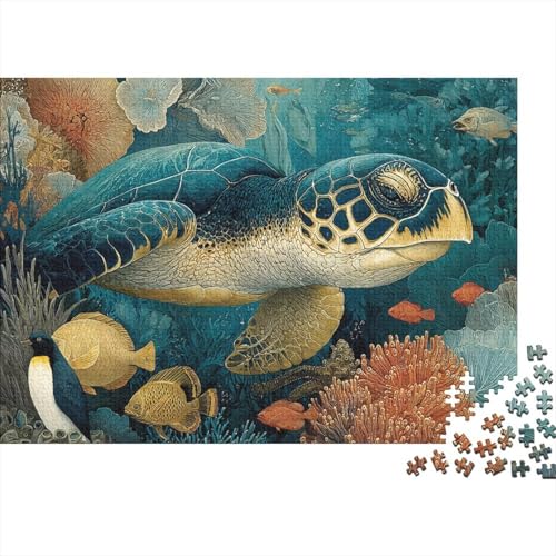 Lernpuzzlespiel „Meeresleben, Unterwasserwelt“, geeignet für Teenager, geeignet für Familienunterhaltung, hoher Schwierigkeitsgrad, 500 Teile (52 x 38 cm) von CKMSMCS