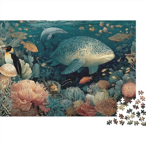 Lernspiel „Meeresleben, Unterwasserwelt“, geeignet für Kinder ab 10 Jahren und Erwachsene, interessant und herausfordernd, 300 Teile (40 x 28 cm) von CKMSMCS