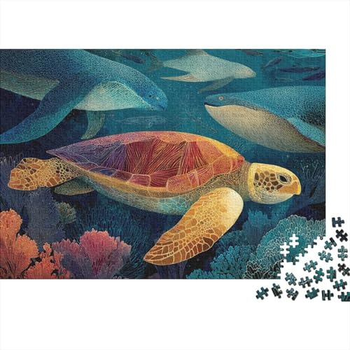 Lernspiel „Meeresleben, Unterwasserwelt“, geeignet für Kinder ab 10 Jahren und Erwachsene, interessant und herausfordernd, 500 Teile (52 x 38 cm) von CKMSMCS