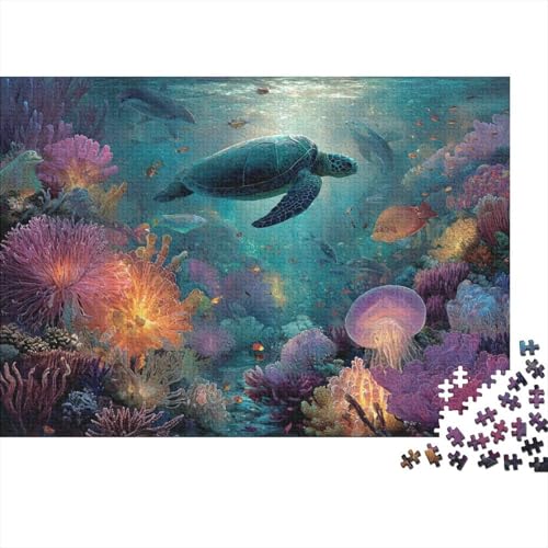Lernspiel „Meeresleben, Unterwasserwelt“, geeignet für Kinder ab 10 Jahren und Erwachsene, interessant und herausfordernd, 500 Teile (52 x 38 cm) von CKMSMCS