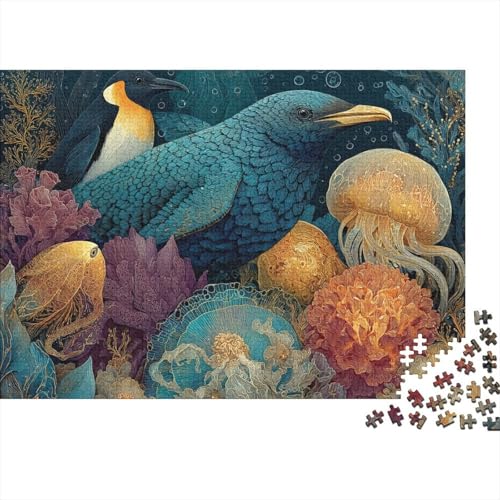 Lernspiel „Meeresleben, Unterwasserwelt“, geeignet für Kinder ab 10 Jahren und Erwachsene, interessant und herausfordernd, 500 Teile (52 x 38 cm) von CKMSMCS