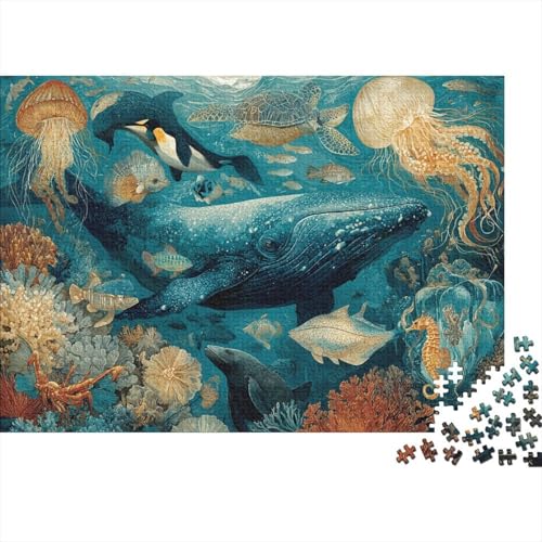 Lernspiele und Lernspiele zum Thema Meeresleben und Unterwasserwelt, geeignet für Teenager mit einzigartigem Stil, 300 Teile (40 x 28 cm) von CKMSMCS