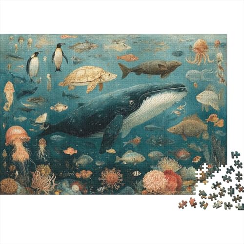 Lernspiele und Lernspiele zum Thema Meeresleben und Unterwasserwelt, geeignet für Teenager mit einzigartigem Stil, 300 Teile (40 x 28 cm) von CKMSMCS