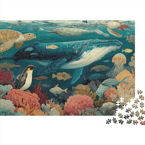 Lernspiele zu Unterwasserlebewesen und der Unterwasserwelt für Erwachsene und Kinder Freunde und Familie. 1000 Teile (75 x 50 cm) von CKMSMCS