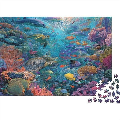 Lernspiele zu Unterwasserlebewesen und der Unterwasserwelt für Erwachsene und Kinder Freunde und Familie. 300 Teile (40 x 28 cm) von CKMSMCS