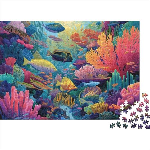 Lernspiele zu Unterwasserlebewesen und der Unterwasserwelt für Erwachsene und Kinder Freunde und Familie. 500 Teile (52 x 38 cm) von CKMSMCS