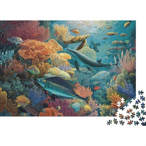 Lernspiele zu Unterwasserlebewesen und der Unterwasserwelt für Erwachsene und Kinder Freunde und Familie. 500 Teile (52 x 38 cm) von CKMSMCS