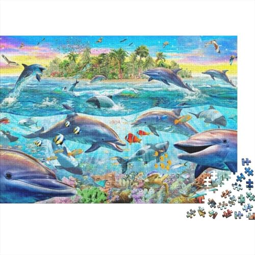 Lernspiele zum Thema Meeresleben und Unterwasserwelt für Jungen und Mädchen, pädagogische Puzzlespiele, geeignet für Familienunterhaltung, sehr interessant, 500 Teile (52 x 38 cm) von CKMSMCS