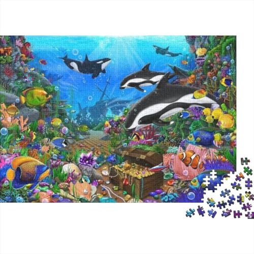 Meeresleben, Unterwasserwelt, extrem schwieriges, sehr schwer zu vervollständigendes Puzzle, geeignet für Erwachsene, 300 Teile (40 x 28 cm) von CKMSMCS