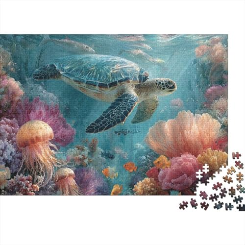 Meeresleben, Unterwasserwelt. EIN äußerst kreatives Spiel, das cool und unterhaltsam ist und einen hohen Schwierigkeitsgrad hat. Geeignet für Familienunterhaltung. 1000 Teile (75 x 50 cm). von CKMSMCS