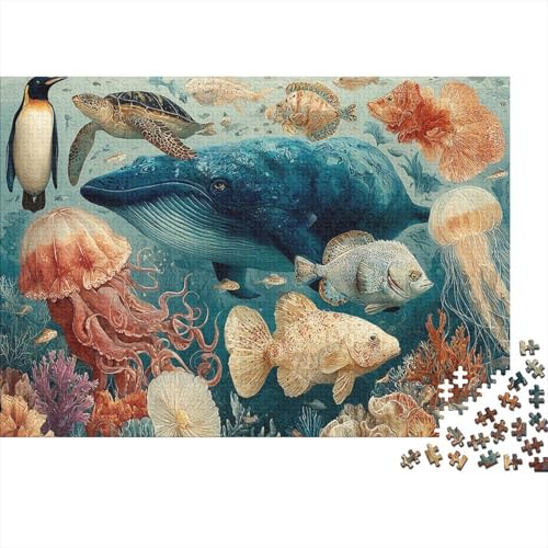 Meeresleben Unterwasserwelt. EIN einzigartiges und kreatives Spiel, das herausfordernd und unterhaltsam ist. 300 Teile (40 x 28 cm) von CKMSMCS