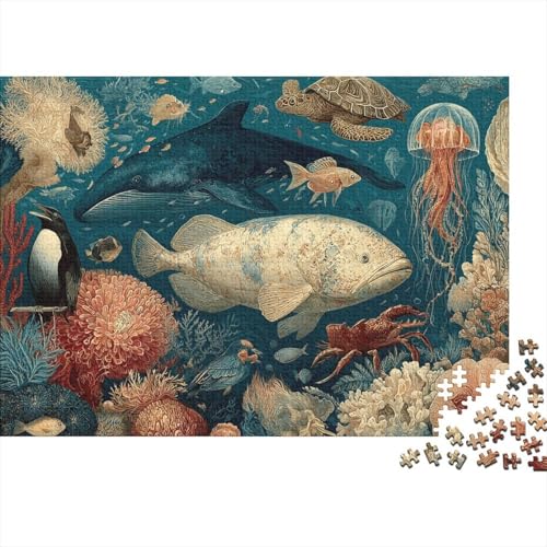 Meeresleben Unterwasserwelt. EIN einzigartiges und kreatives Spiel, das herausfordernd und unterhaltsam ist. 300 Teile (40 x 28 cm) von CKMSMCS