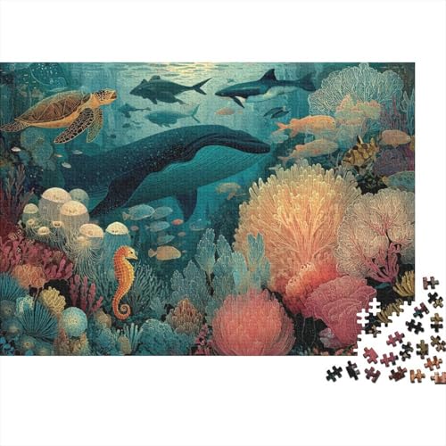 Meeresleben Unterwasserwelt. EIN einzigartiges und kreatives Spiel, das herausfordernd und unterhaltsam ist. 500 Teile (52 x 38 cm) von CKMSMCS