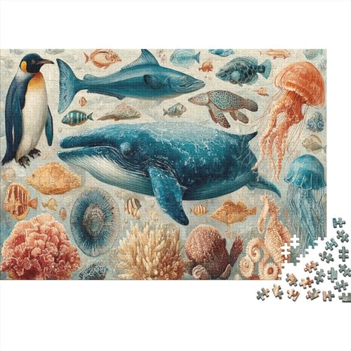 Meeresleben Unterwasserwelt. EIN lustiges und Cooles Lern-Puzzlespiel mit einem sehr hohen Schwierigkeitsgrad. 300 Teile (40 x 28 cm) von CKMSMCS