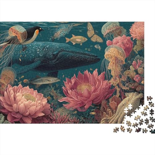Meereslebewesen, Unterwasserwelt, Familienspaß, Lernspiele, geeignet für Kinder und Erwachsene, hoher Schwierigkeitsgrad, 1000 Teile (75 x 50 cm) von CKMSMCS