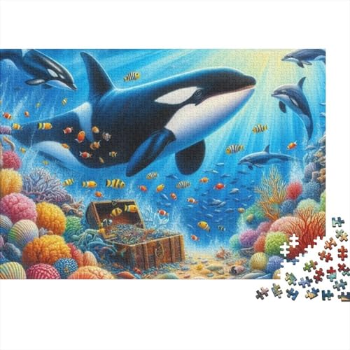 Meereslebewesen, Unterwasserwelt, Familienspaß, Lernspiele, geeignet für Kinder und Erwachsene, hoher Schwierigkeitsgrad, 1000 Teile (75 x 50 cm) von CKMSMCS