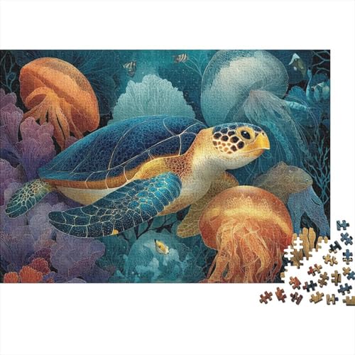Meereslebewesen, Unterwasserwelt, Lernspiel, Herausforderung, Spielzeug, Geschenk, Puzzle für Erwachsene und Kinder ab 14 Jahren, 1000 Teile (75 x 50 cm) von CKMSMCS