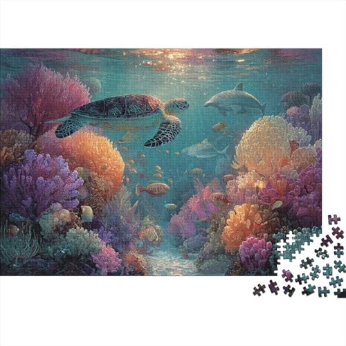 Meereslebewesen, Unterwasserwelt, Lernspiel, Herausforderung, Spielzeug, Geschenk, Puzzles für Erwachsene und Kinder ab 14 Jahren, 300 Teile (40 x 28 cm) von CKMSMCS