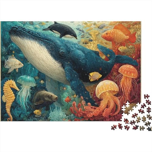 Meereslebewesen, Unterwasserwelt, Lernspiel, Herausforderung, Spielzeug, Geschenk, Puzzles für Erwachsene und Kinder ab 14 Jahren, 300 Teile (40 x 28 cm) von CKMSMCS